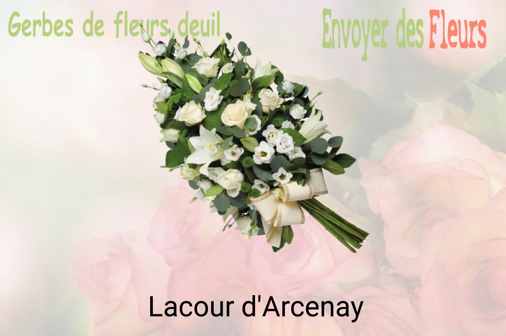 Gerbe de fleurs de deuil livrée à Lacour-d'Arcenay